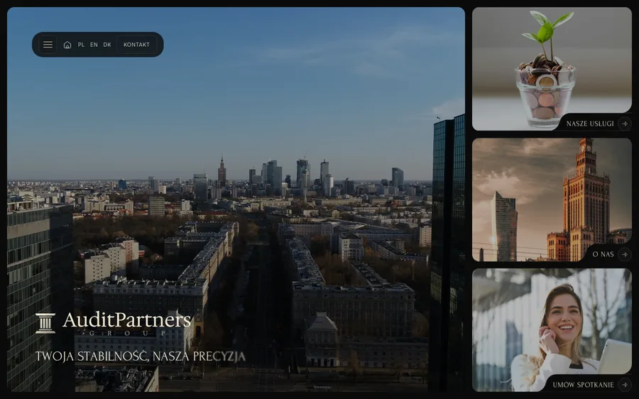 AuditPartners — website for an audit firm in three languages